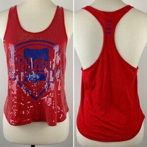 ⚾❤️VS PINK Rare Vintage MLB Phillies Red Sequin Shine Tank Top-S